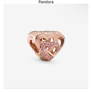 Authentic Pandora Intertwined Love Hearts Charm